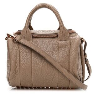 Alexander Wang Taupe Tan Medium Large Bag with Rose Gold Metal